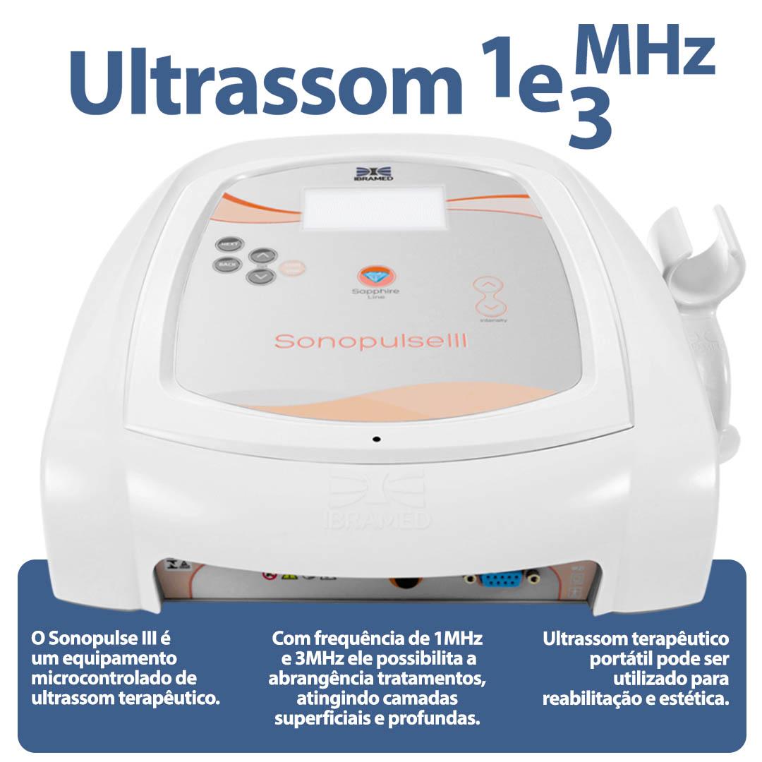 Ultrassom Sonopulse III Ibramed Mhz S34 