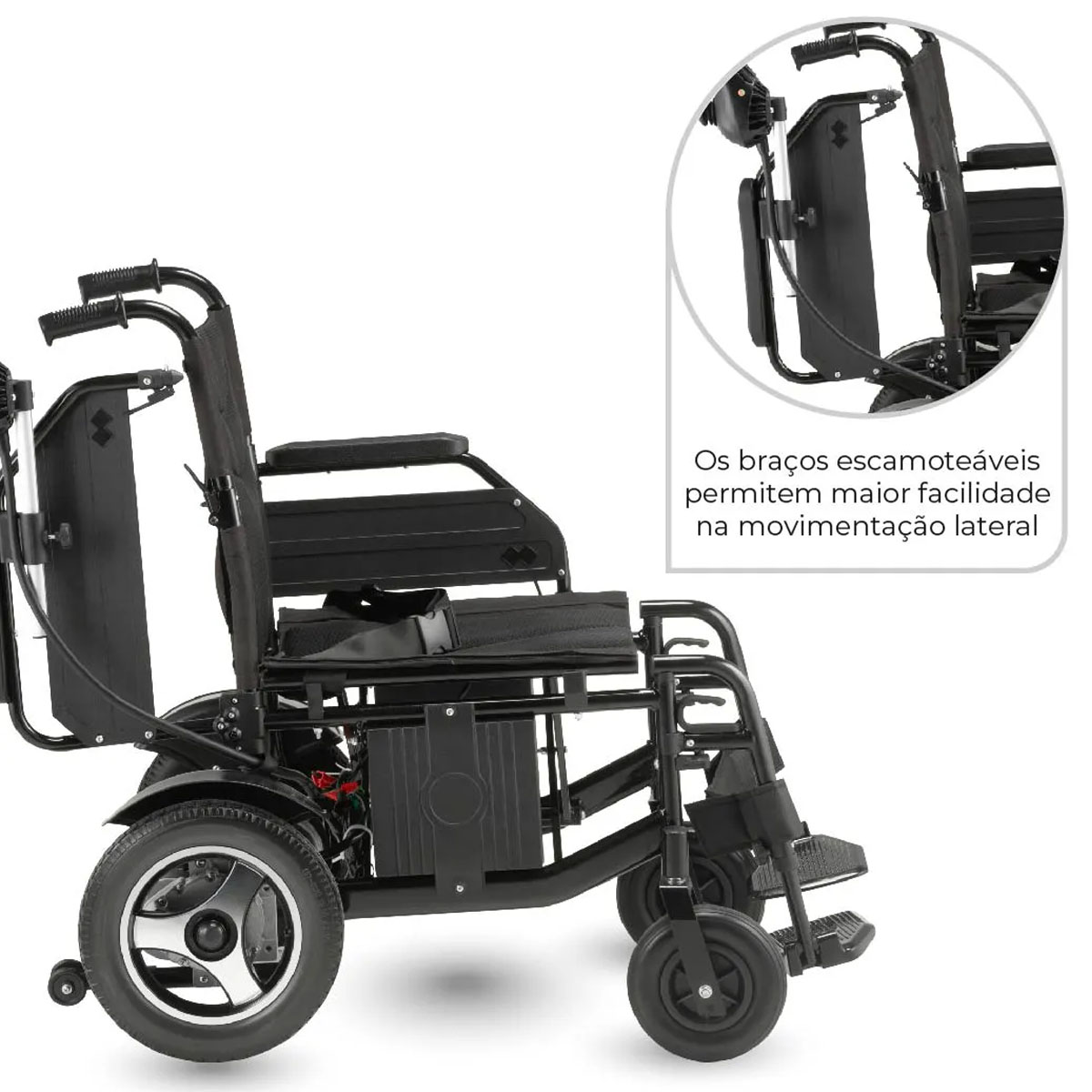Cadeira de Rodas Motorizada Dobrável D800 Dellamed