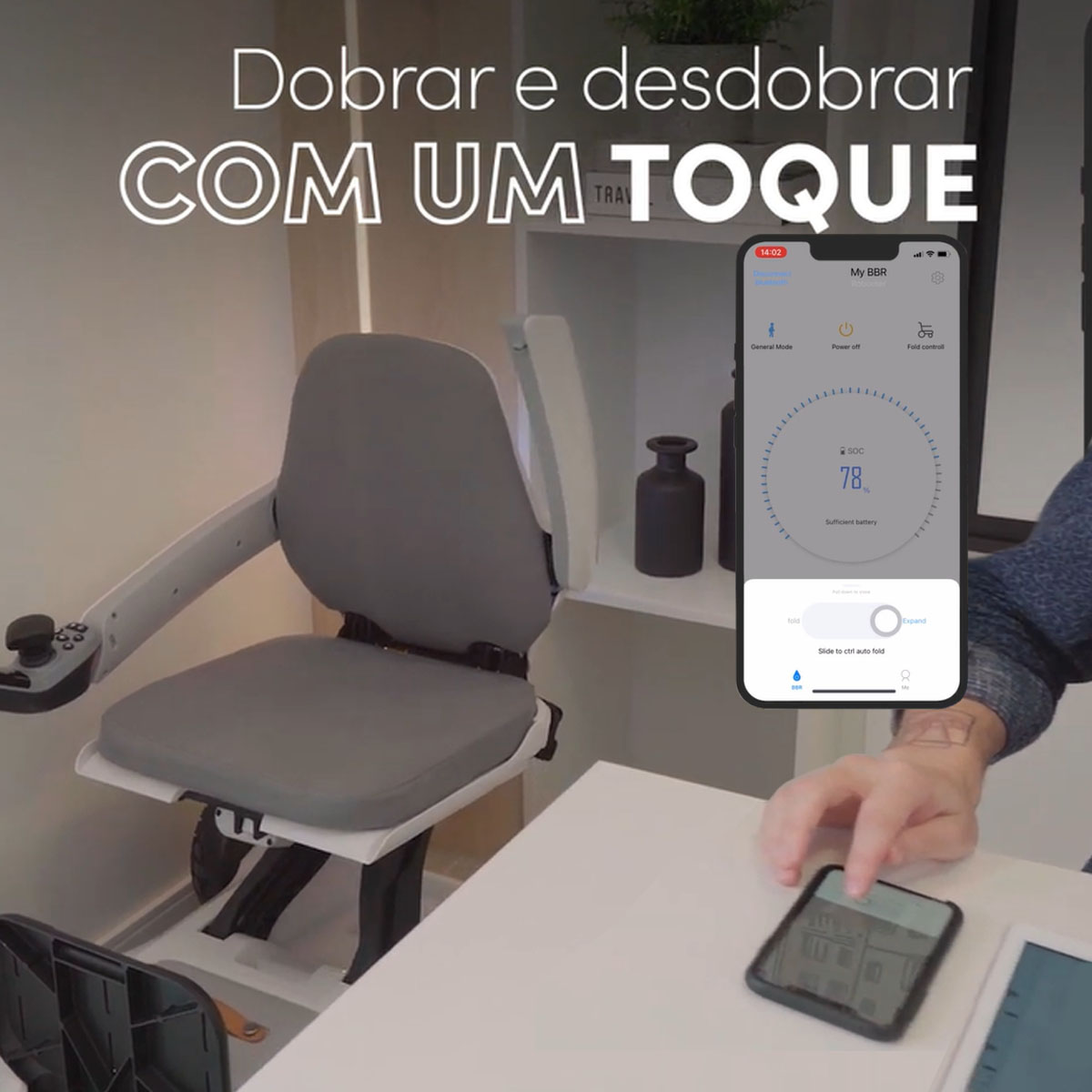 Cadeira Motorizada Dobrável até 120Kg Spacemed Dellamed
