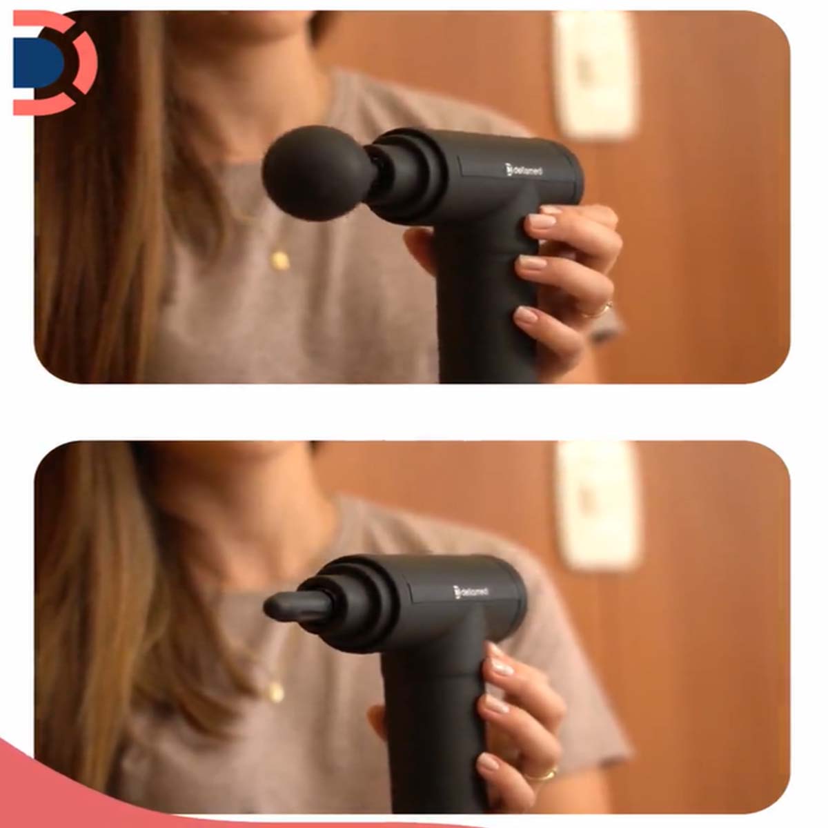 Pistola Massageadora Recarregável Dellamed