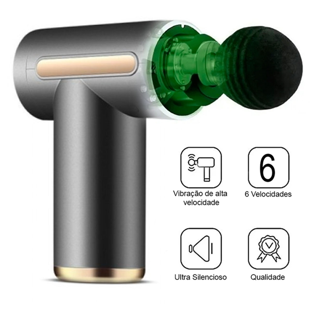 Massageador Pistola Miofascial Profissional Massage Gun Supermedy