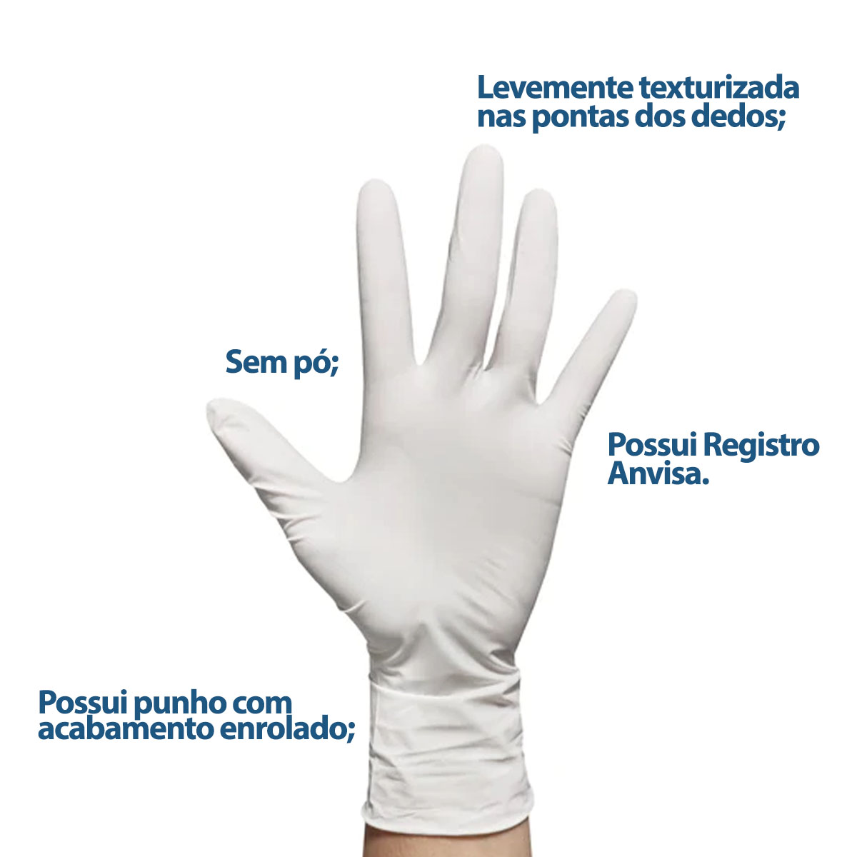 Luva Latex de Procedimento Sem Pó 100 Un Medix