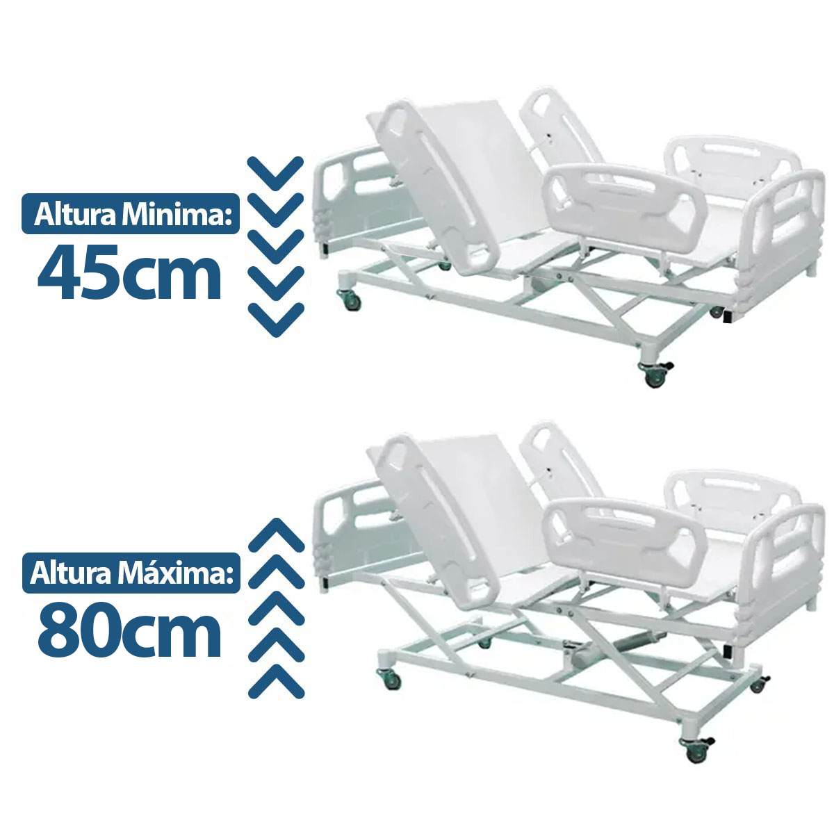 Cama Motorizada Com Elevação do Leito Luxo 3 Movimento Desematec
