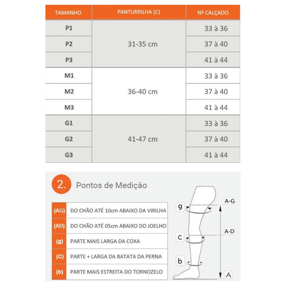 Meia Sigvaris Performance 20-30mmhg Panturrilha Ponteira Fechada Branca