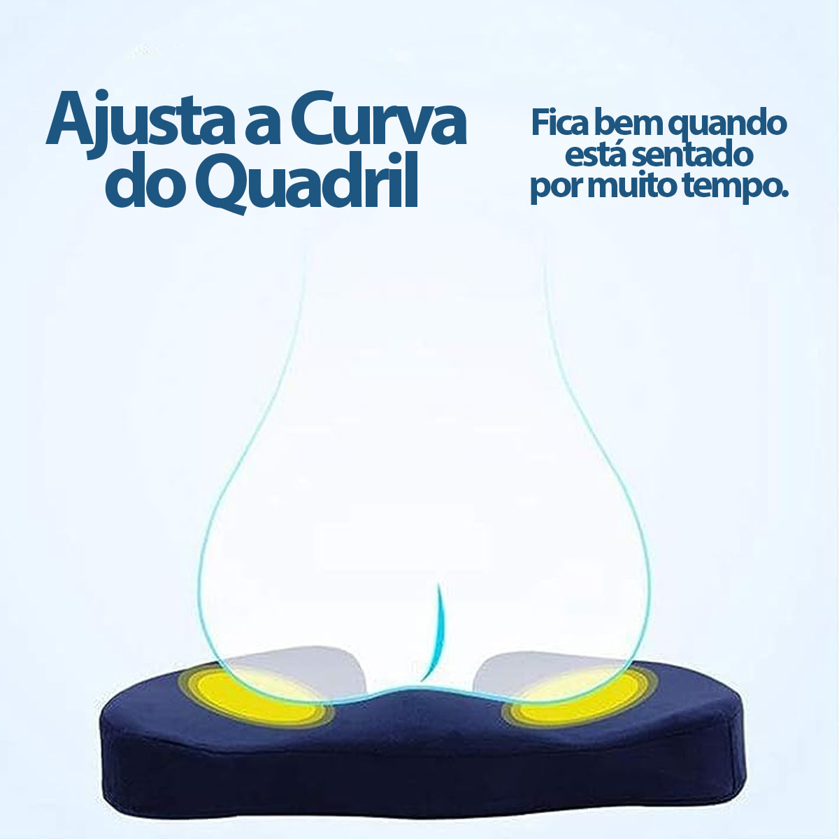 Almofada Anatomica Gel Protetor Coccix C/Capa Supermedy