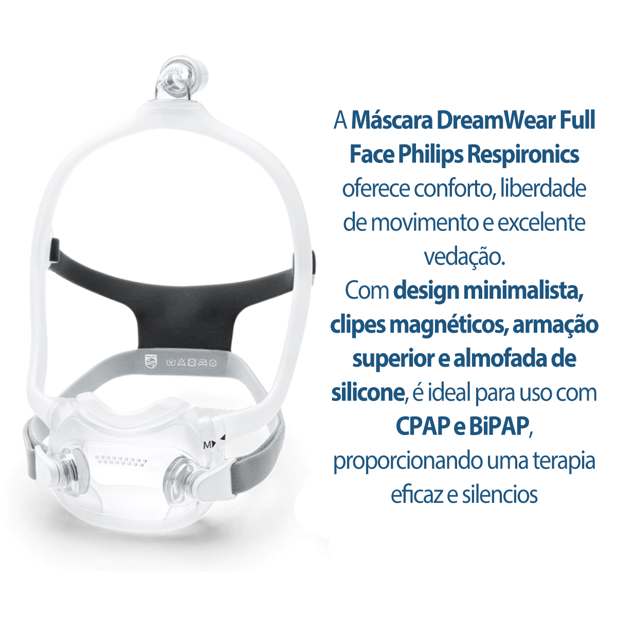 Máscara Facial DreamWear Full Cpap Philips Tam M