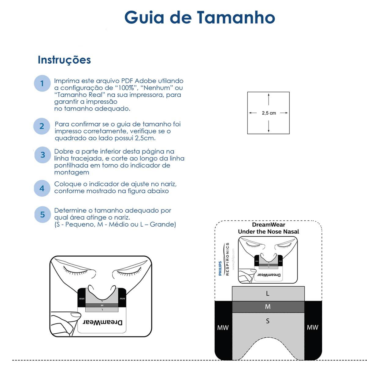 Máscara Facial DreamWear Full Cpap Philips Tam M