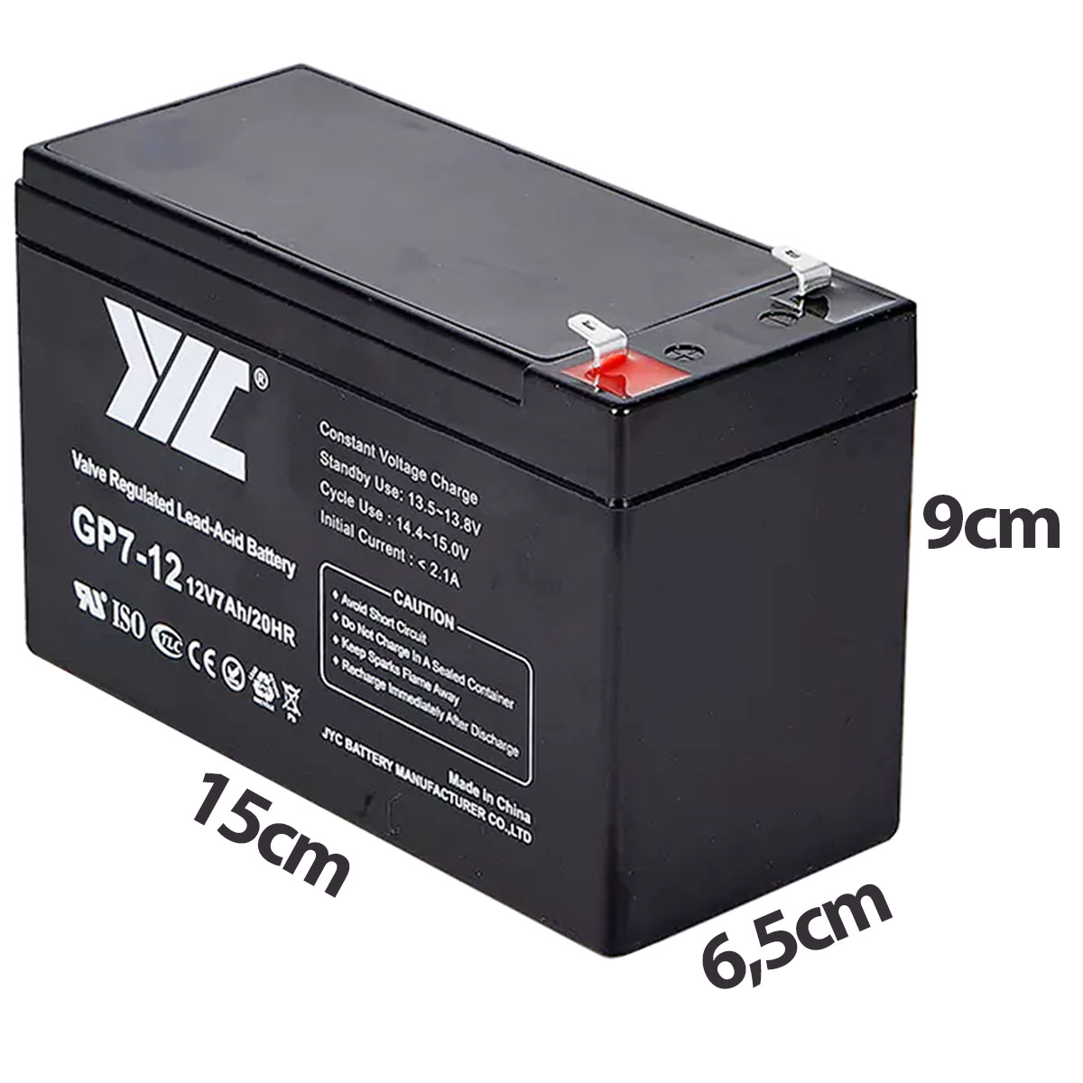 Bateria GP7-12 para Guincho Ortobras Viabat 12V/7Ah