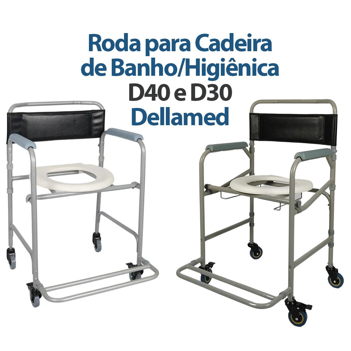 Rodizio Para Cadeira Banho D30 D40 Dellamed Sem Freio 4und
