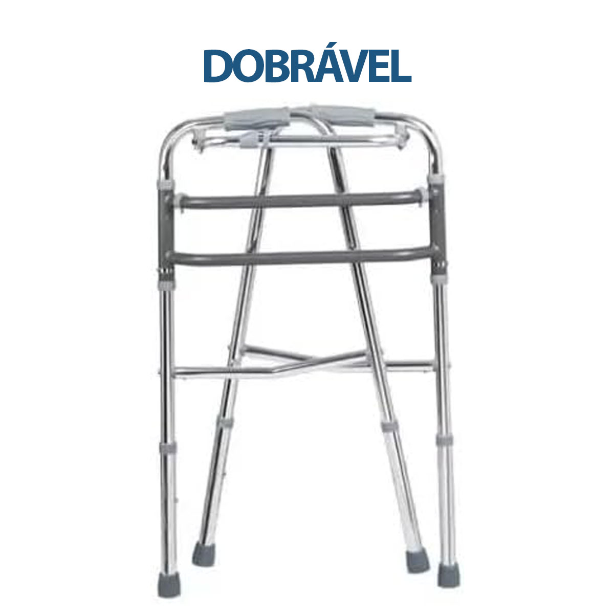 Andador de Alumínio Dobrável Fixo 03 Barras Supermedy