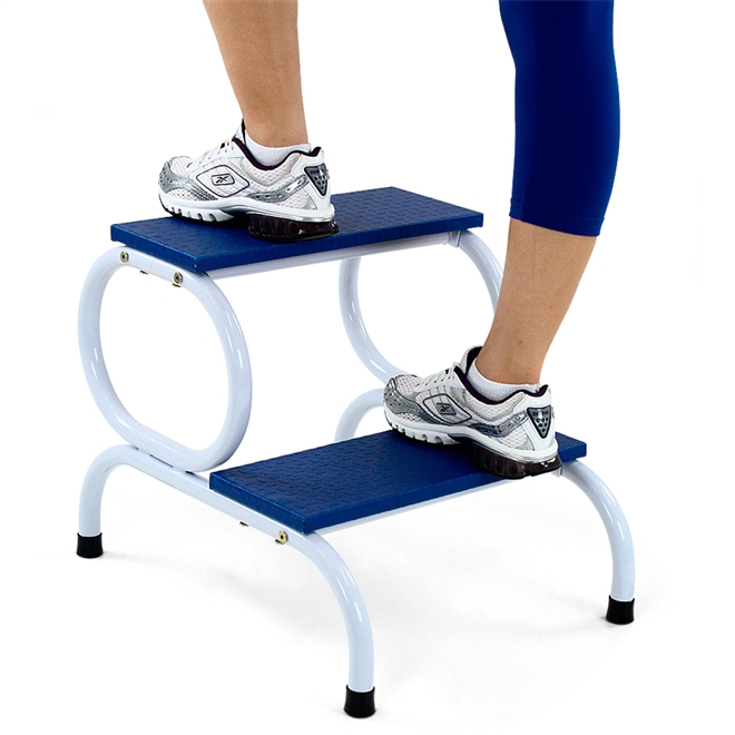 Escada Clínica Tubular Arktus Azul 2 Degraus