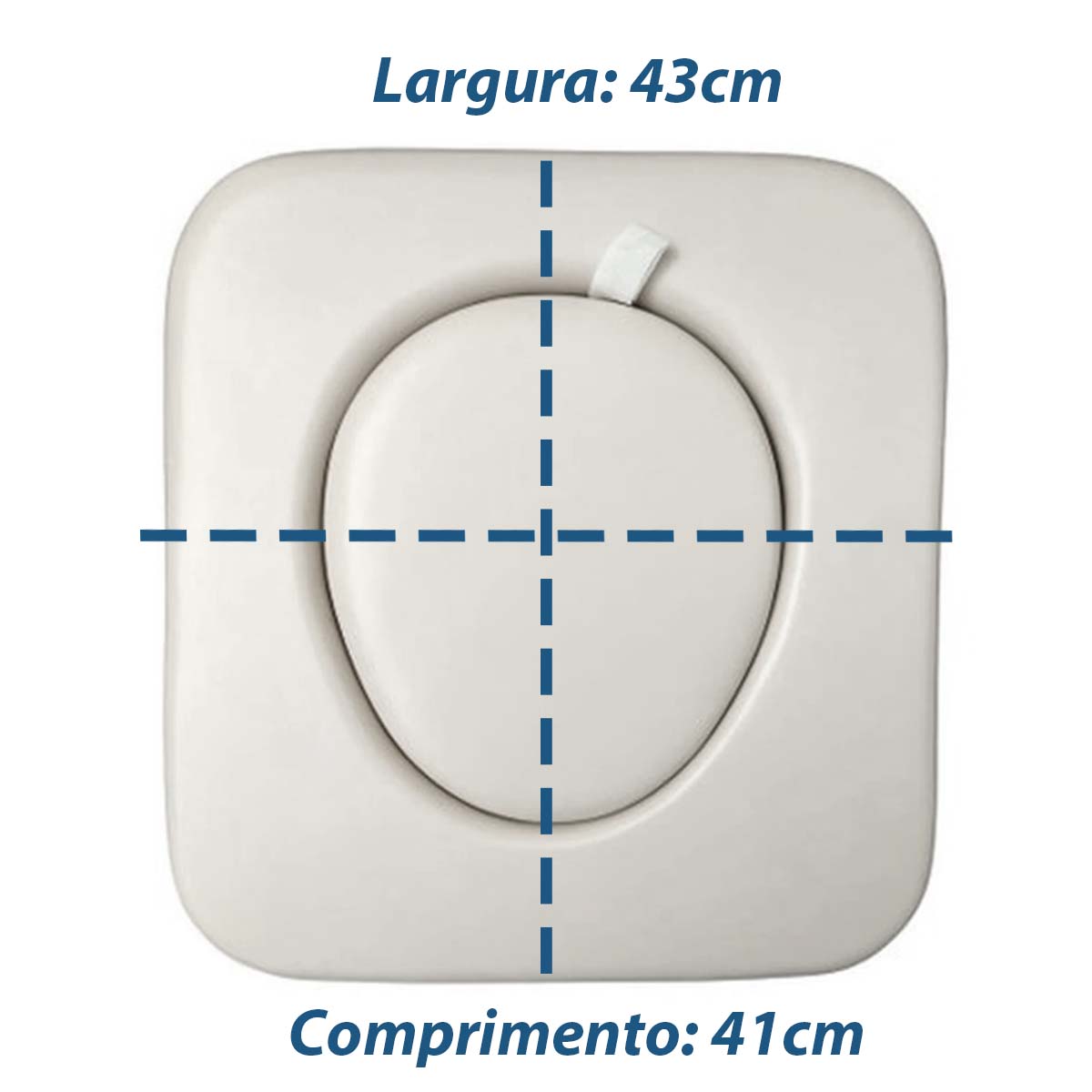 Assento Acolchoado com Tampa Cadeira de Banho BE Ortobras