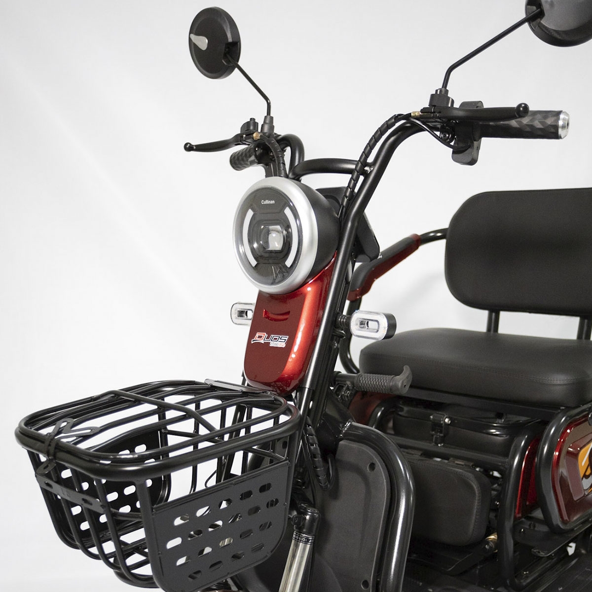 Triciclo Elétrico Duos Zube-350 500W Cinza Três Assentos