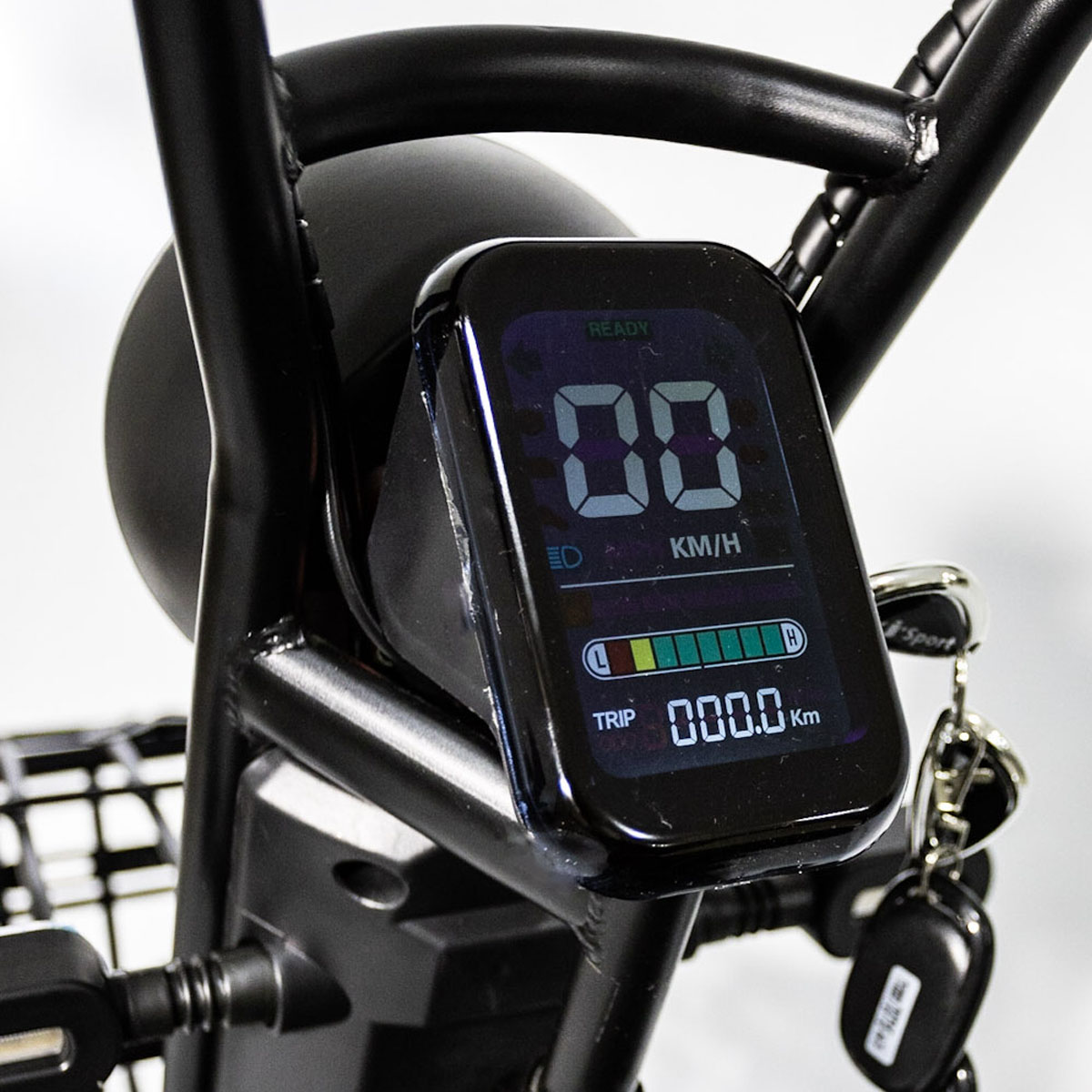 Triciclo Elétrico Duos Zube-350 500W Cinza Três Assentos