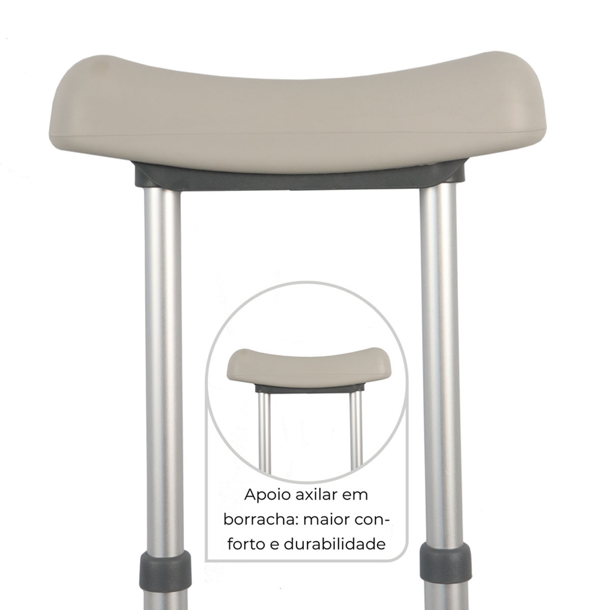 Muleta Axilar de Aluminio Regulável Multipla D7 Dellamed Par