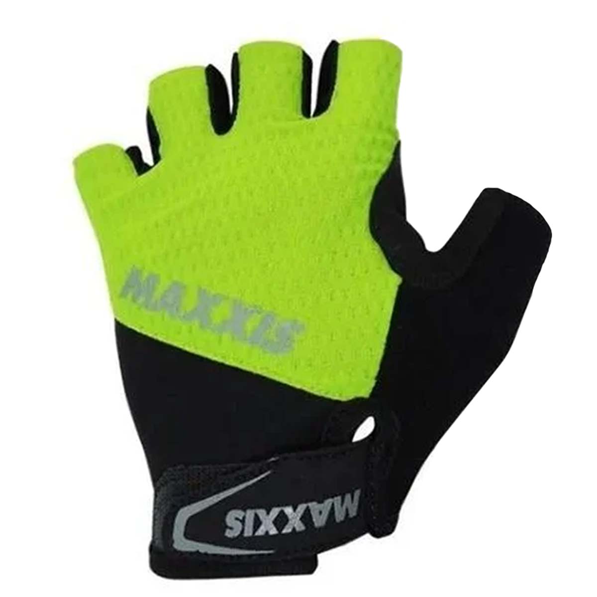 Luva Ciclismo Maxxis Dedo Curto Com Velcro Verde Fluor