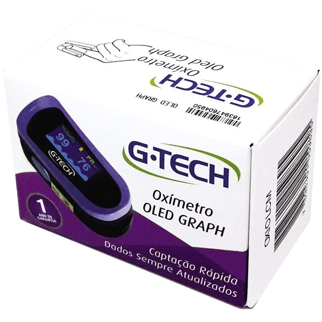 Oxímetro de Dedo G-tech Portátil Oled Graph