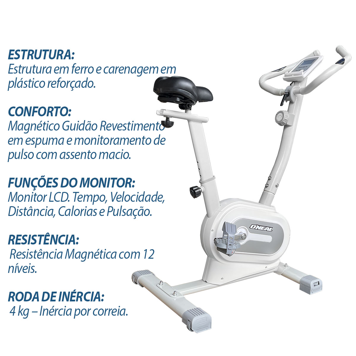 Bicicleta Bike Ergometrica Vertical Magnética TP0510 Oneal