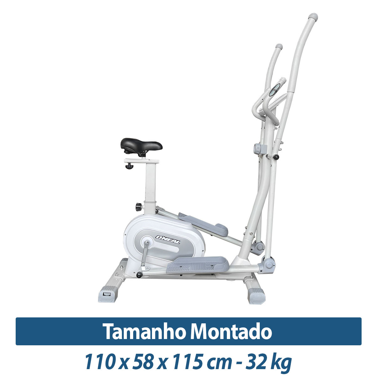 Bicicleta Eliptico Magnética Silencioso 120kg TP0511 Oneal