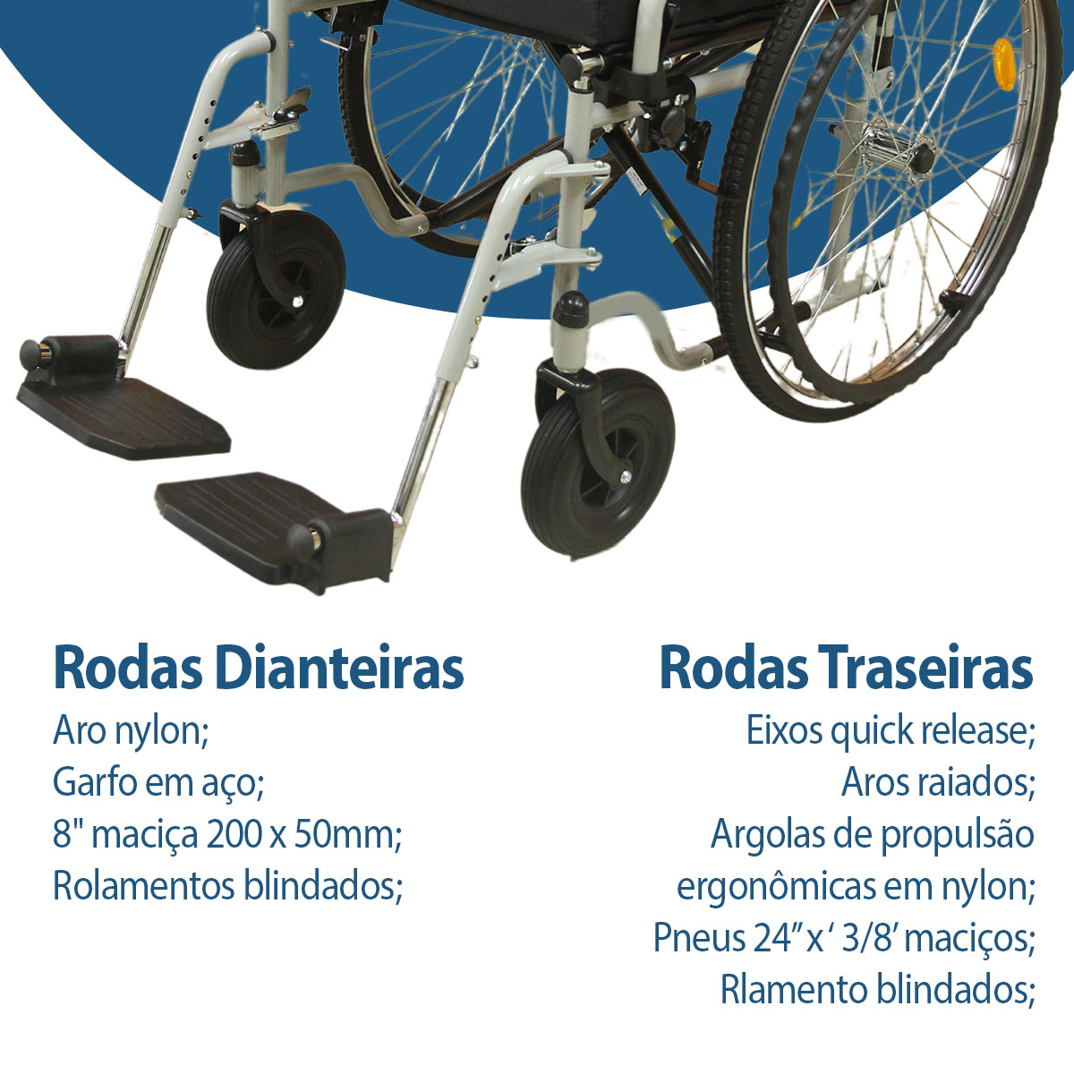 Cadeira de Rodas Start T45 Freedom 120kg