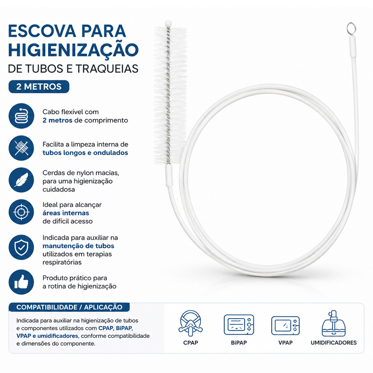 Escova Para Higienização dos Tubos e Tráqueias Sleep Well