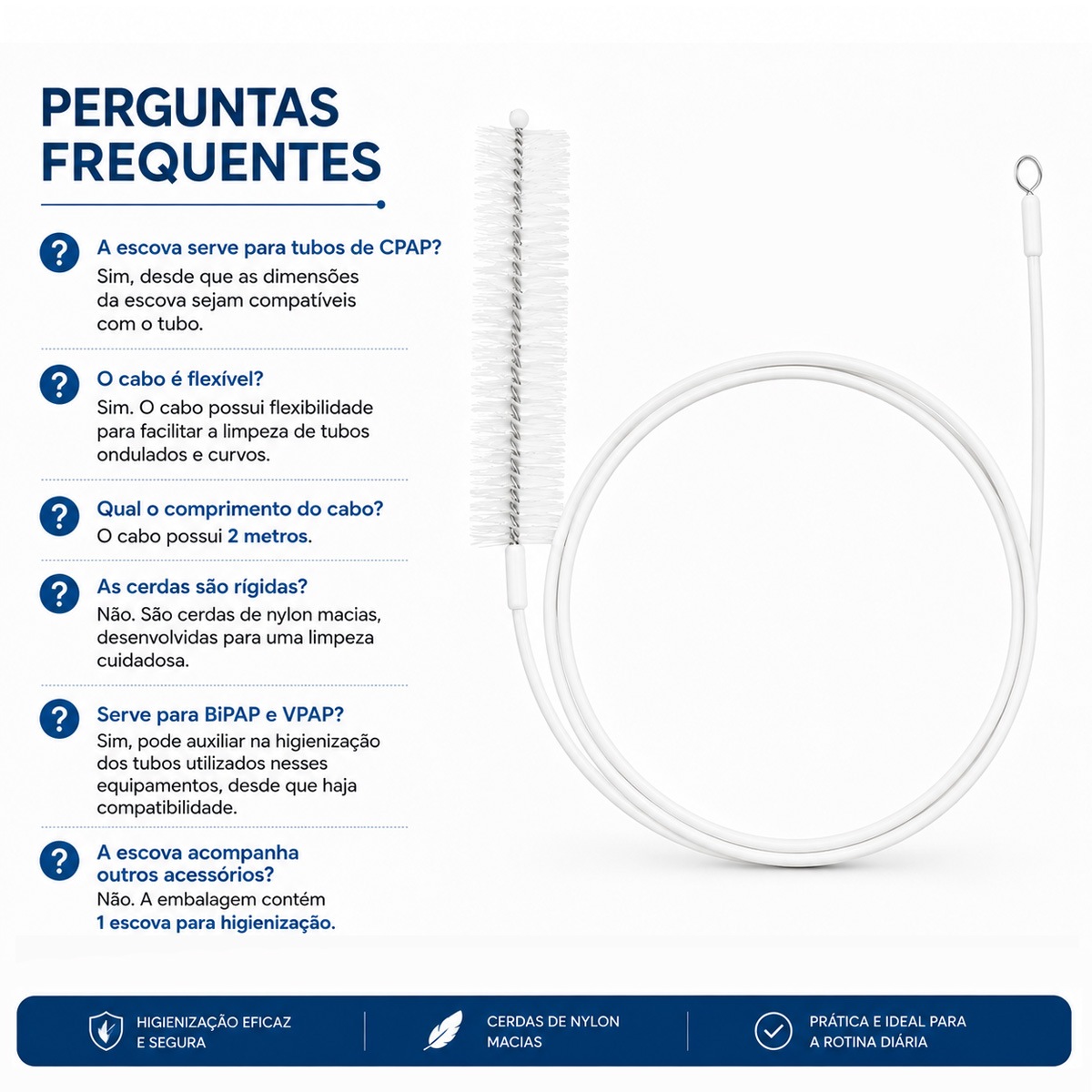 Escova Para Higienização dos Tubos e Tráqueias Sleep Well