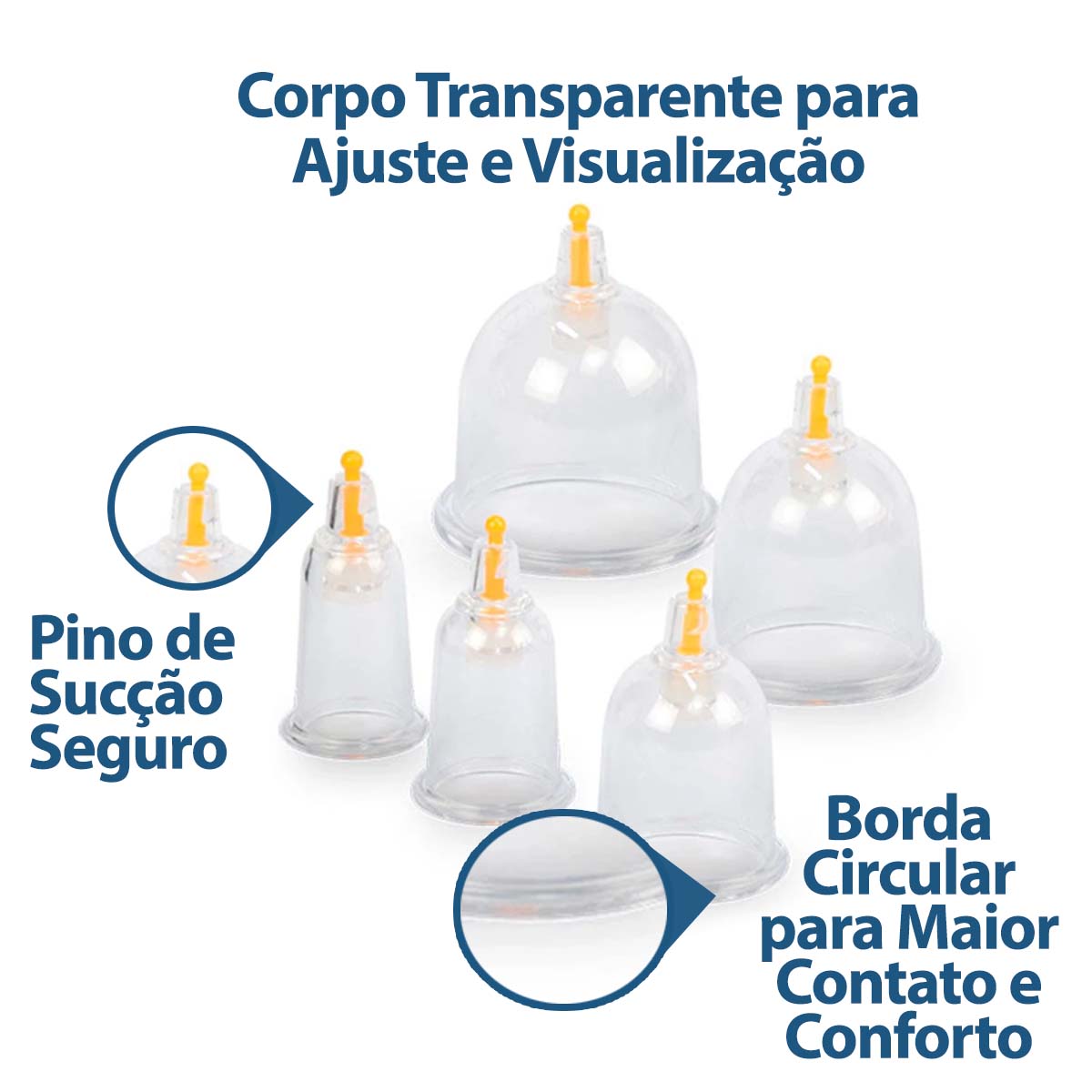 Kit Aplicacao Ventosas Luxo com 12 Pecas com Aplicador Estek