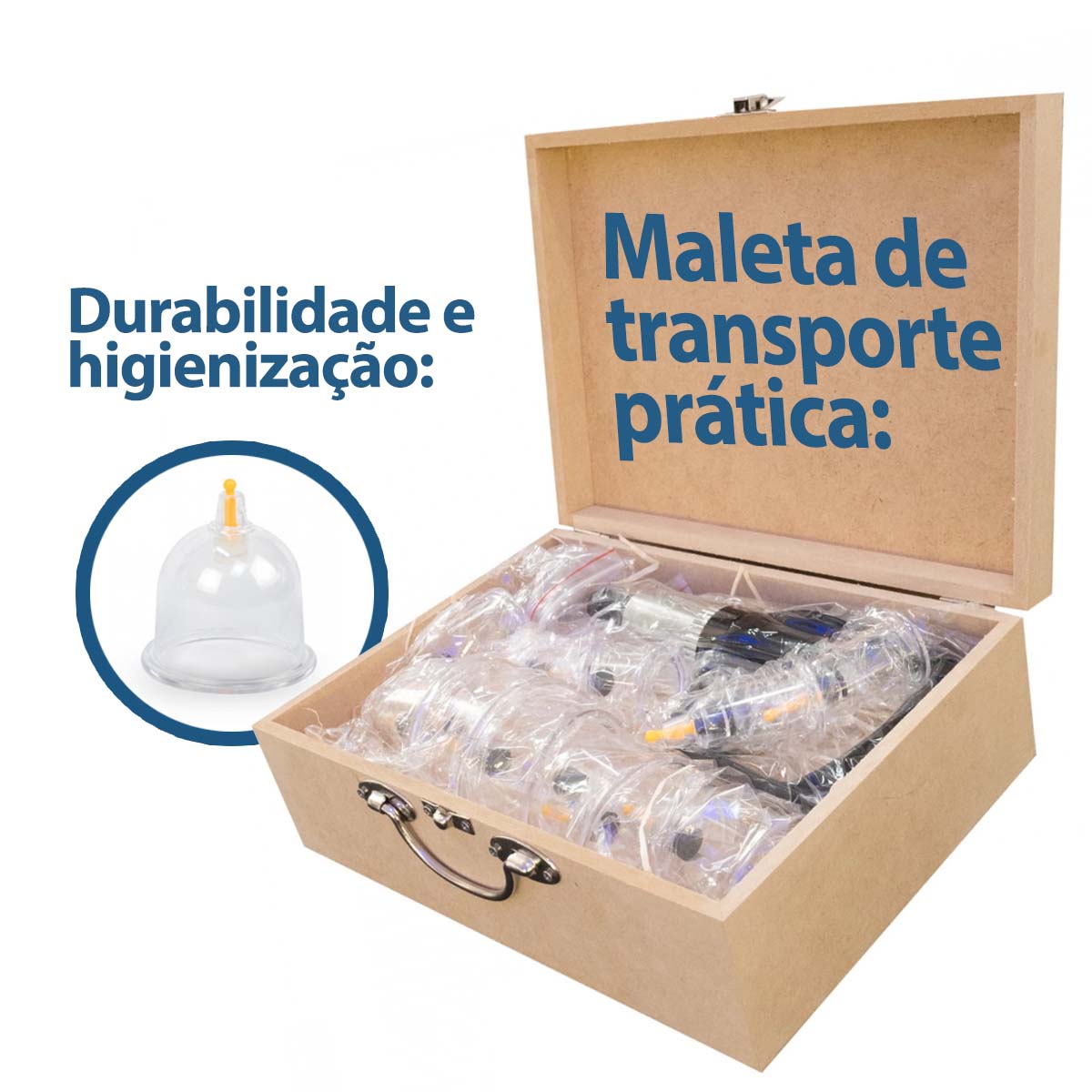Kit Aplicacao Ventosas Luxo com 12 Pecas com Aplicador Estek