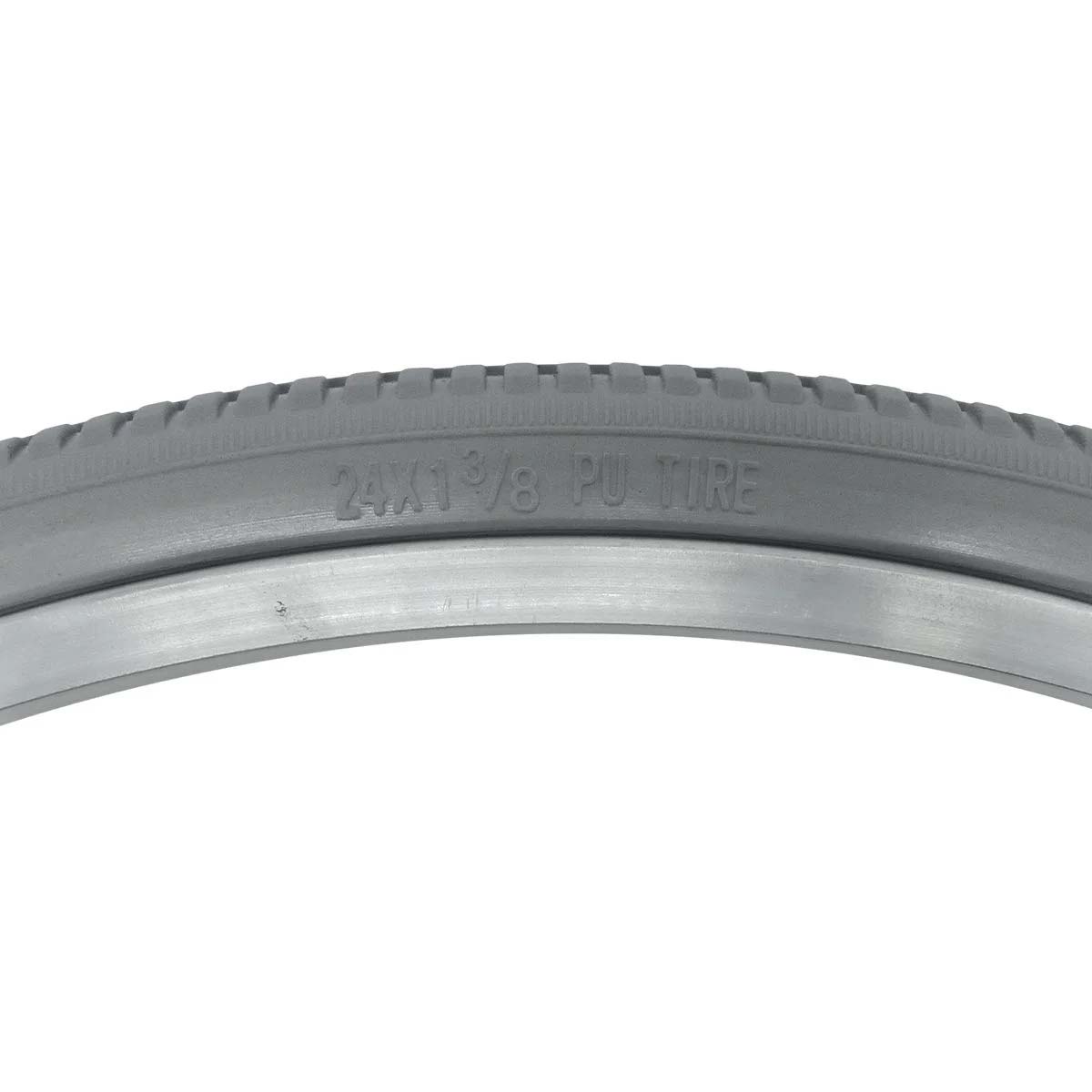 Pneu Maciço para Cadeira de Rodas 24X1 3/8 (37-540) Cinza Movix