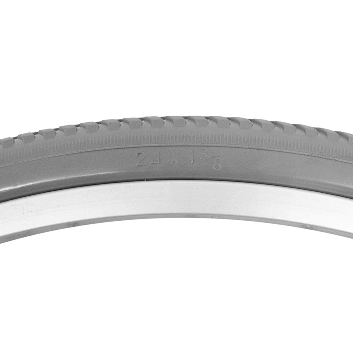 Pneu Maciço para Cadeira de Rodas 24X1 3/8 (37-540) Cinza Movix