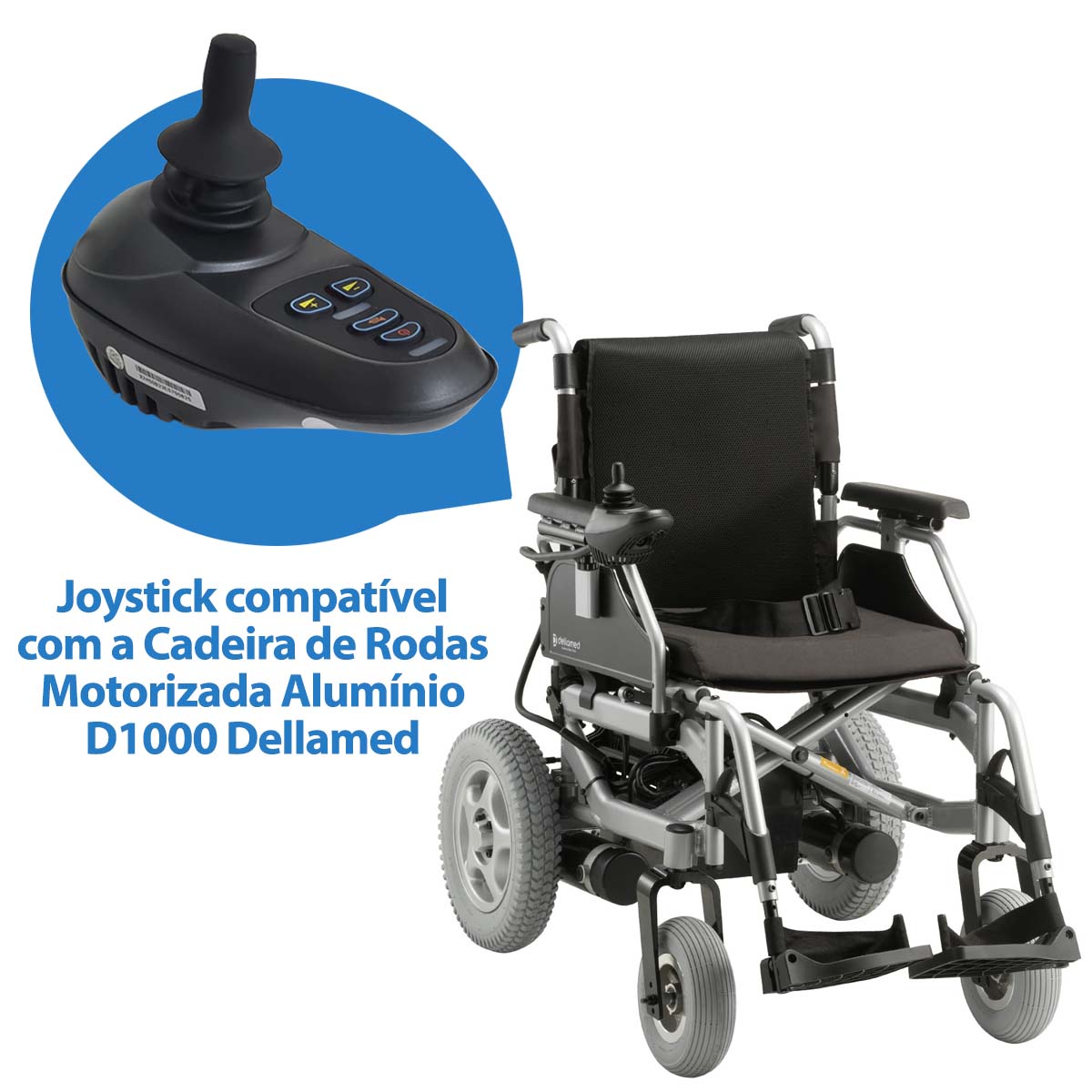 Joystick Completo Original para Cadeira de Rodas Motorizada D900/D1000 Dellamed Intco