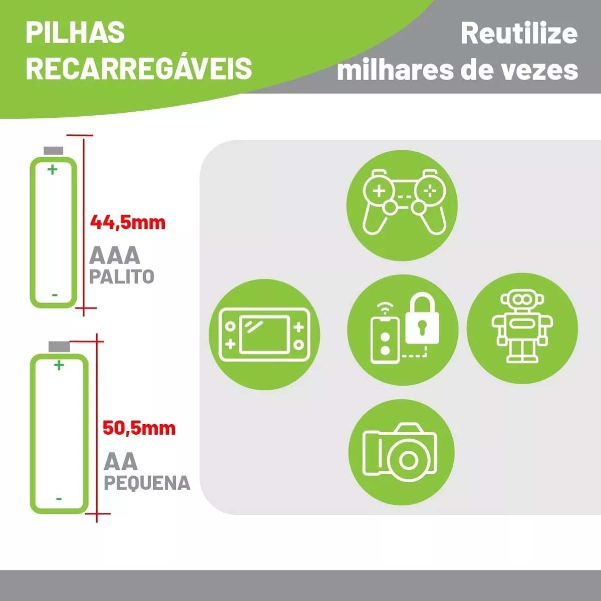 Pilha Recarregável Rayovac AA 1,2V 1350mAh 2 Pilhas