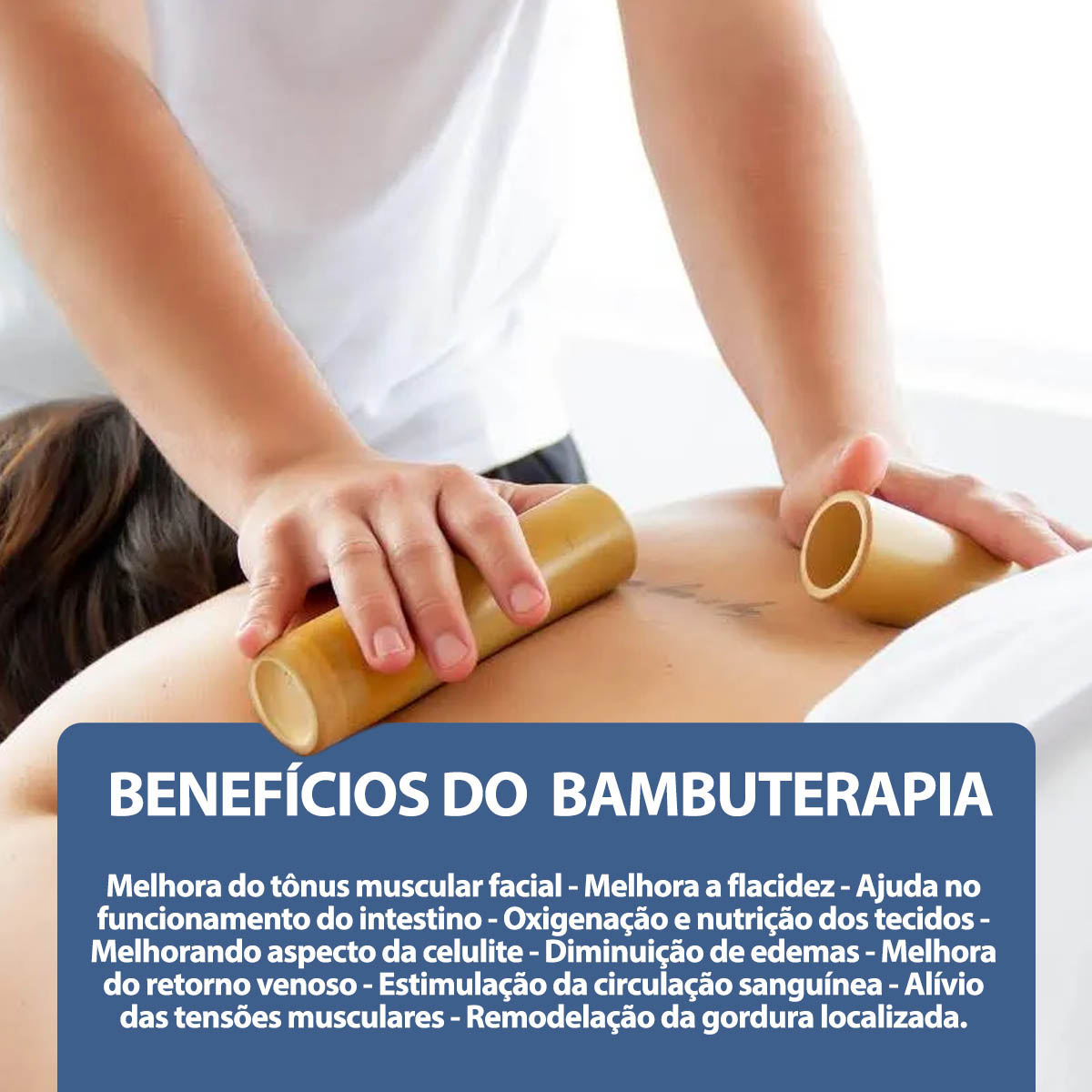 Kit Bambu para Massagens Modeladora Corporal e Facial com 6 Peças