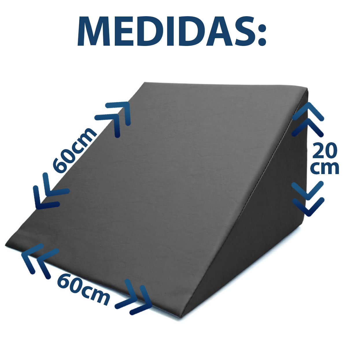 Cunha Encosto Ortopedico BlendCare 60X60X20cm Napa Azul