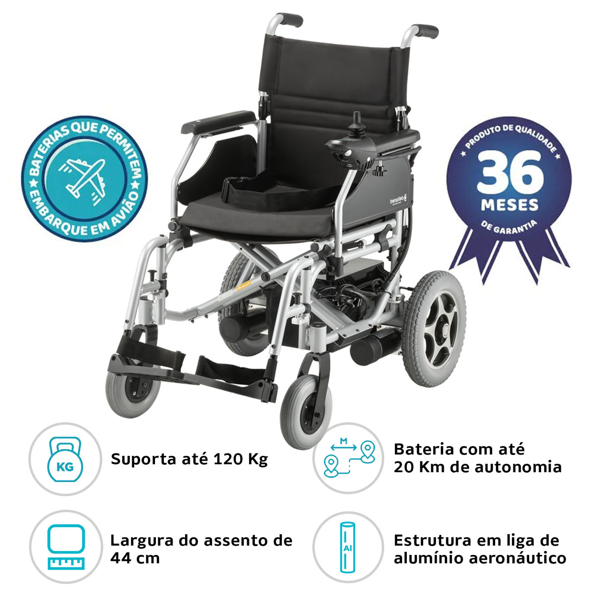 Cadeira de Rodas Motorizada Dobrável D900 Dellamed