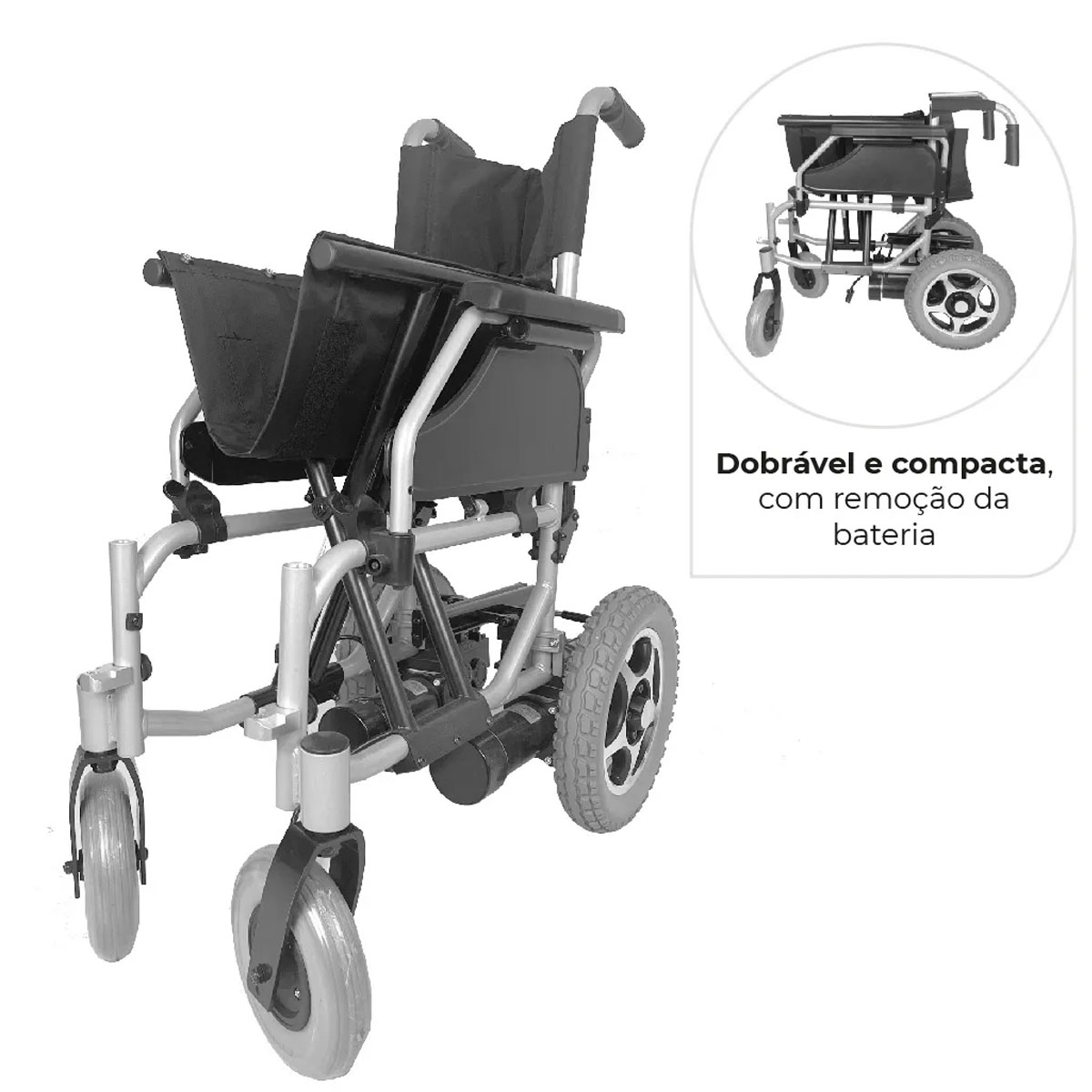 Cadeira de Rodas Motorizada Dobrável D900 Dellamed