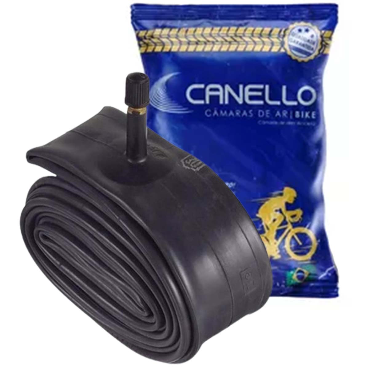 Câmara de Ar Bicicleta e Cadeira de Rodas Aro 24 Canello Kit 2 Unidades