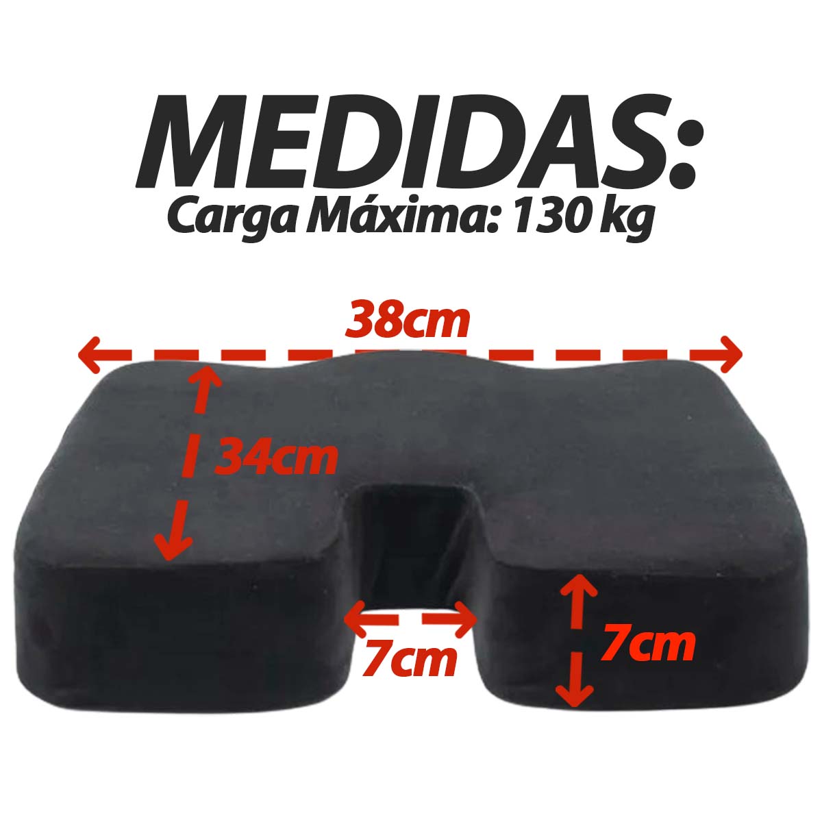 Almofada Anatomica Protetor Coccix em Espuma de Alta Densidade Aquasonus