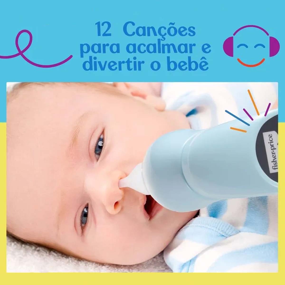 Aspirador Nasal Elétrico Musical Dó Ré MI Fisher Price