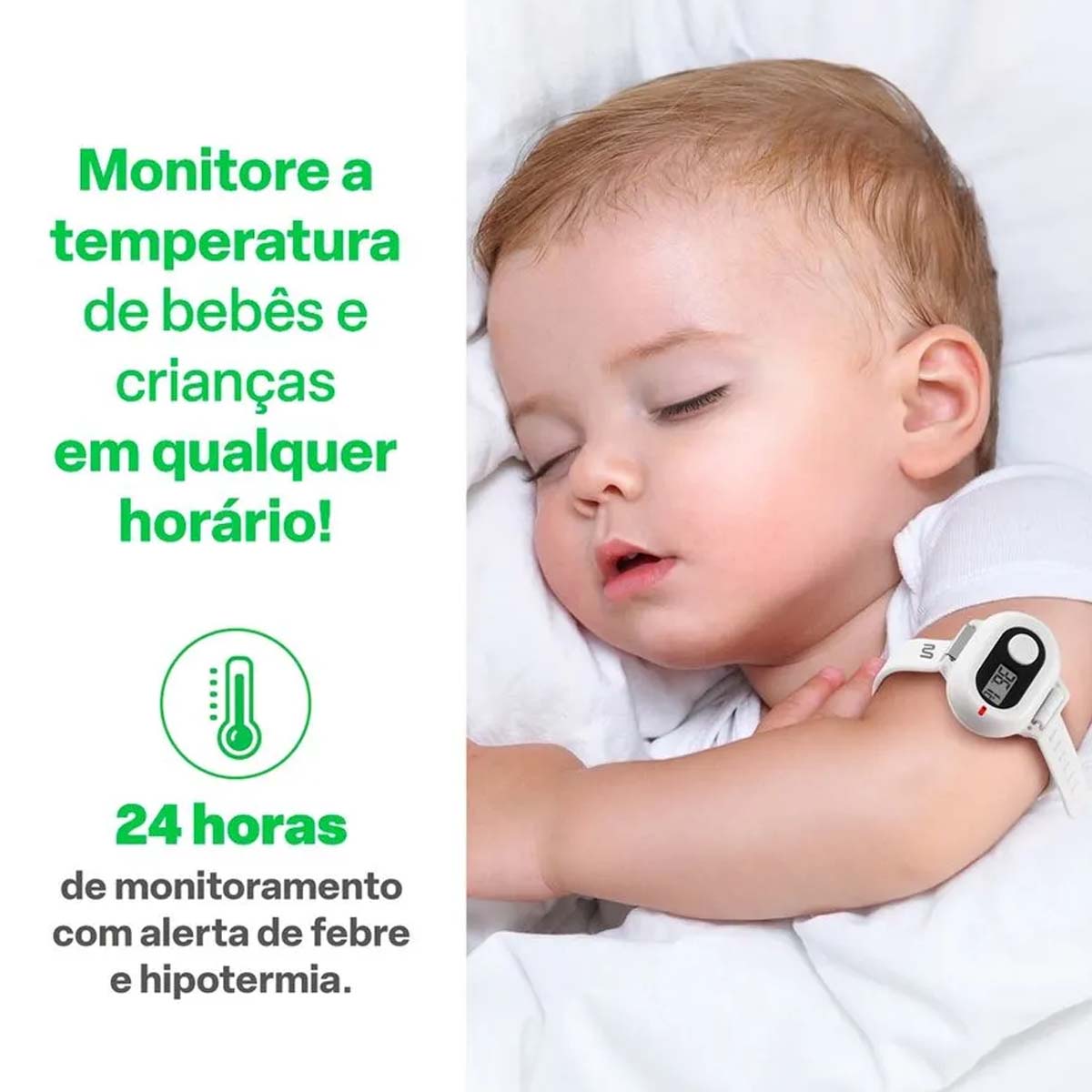 Termômetro Inteligente com Bluetooth Baby Pulseira Multilaser 