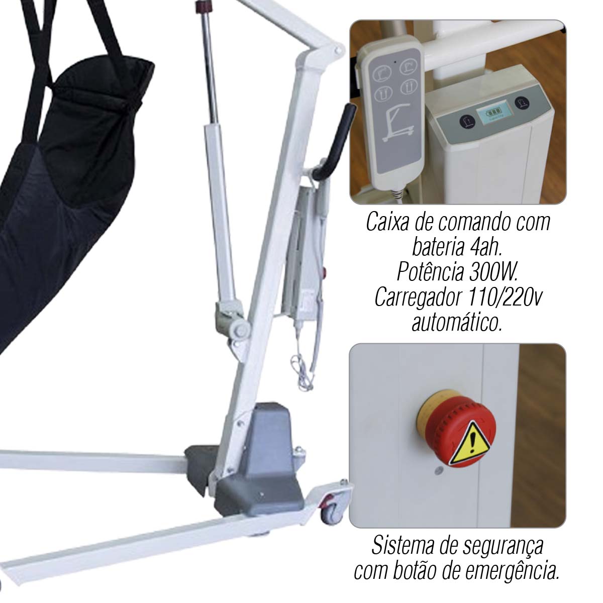 Elevador Guincho de Transferência Elétrico 180 Kg Ortomobil