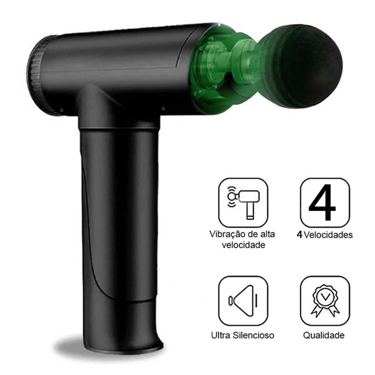 Massageador Pistola Miofascial Profissional Massage Gun 123 Útil