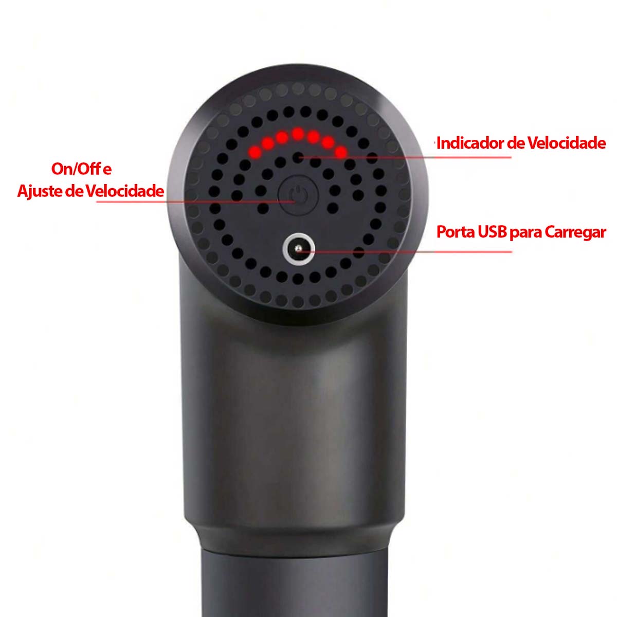 Massageador Pistola Miofascial Profissional Massage Gun 123 Útil