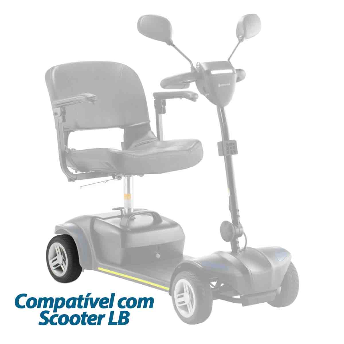 Roda Traseira 8'' Compatível com Scooter LB Dellamed