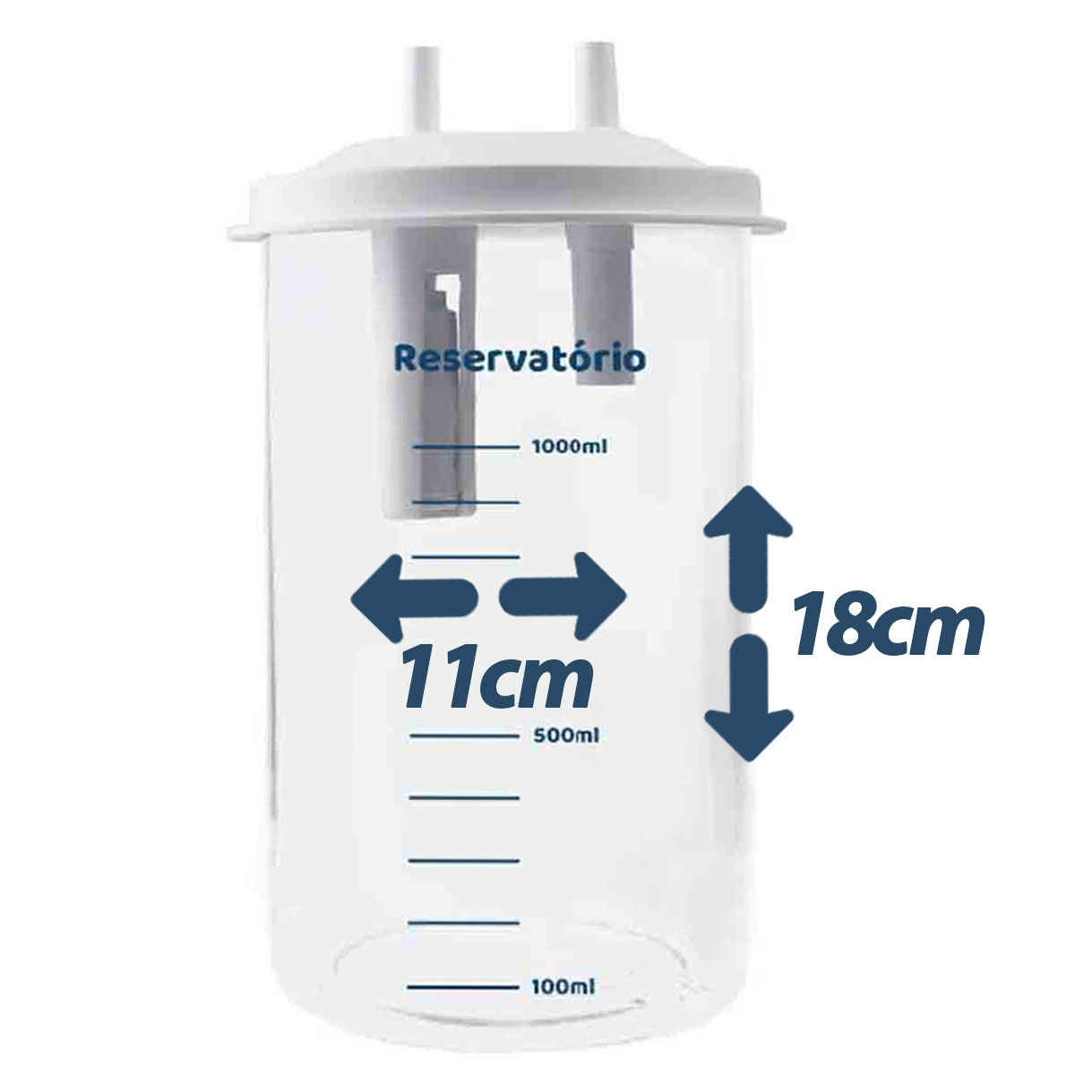 Copo Frasco Reservatório do Aspirador 1000 mL Aspiramed
