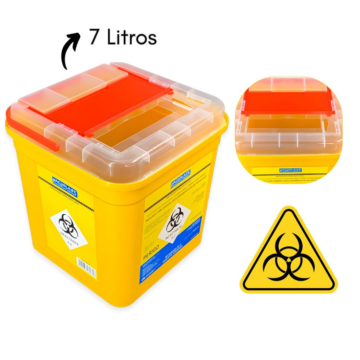 Coletor Para Material Perfurocortante 7L PVC