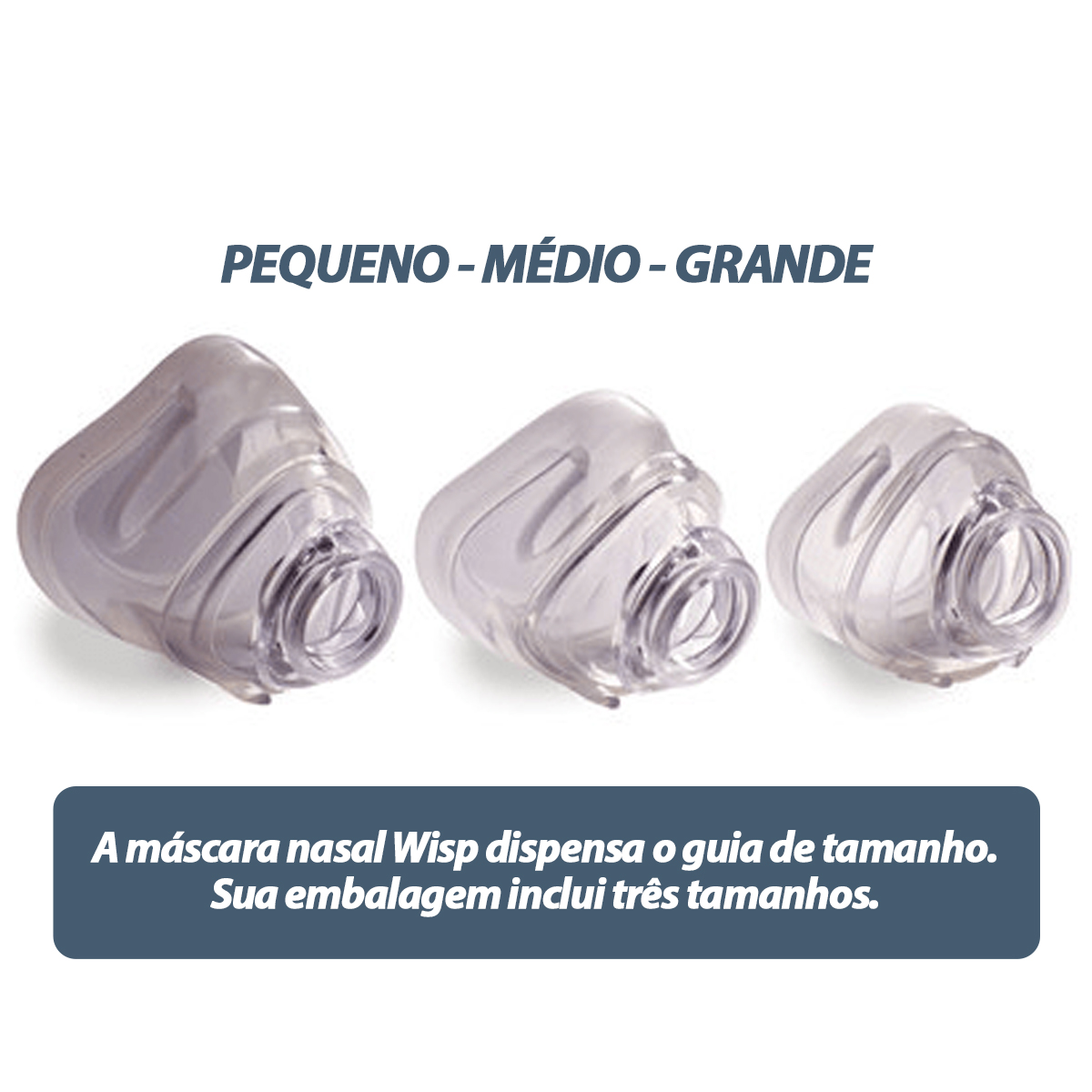Máscara Nasal Wisp Tecido e Contato Magnético Philips Respironics
