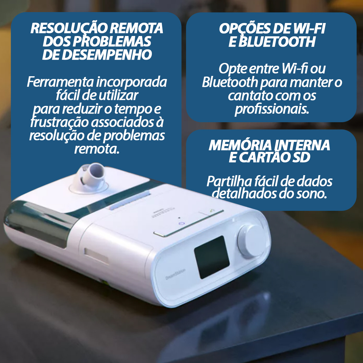 Cpap Automático Dreamstation Philips Respironics Com Umidificador e Modem Wi-fi