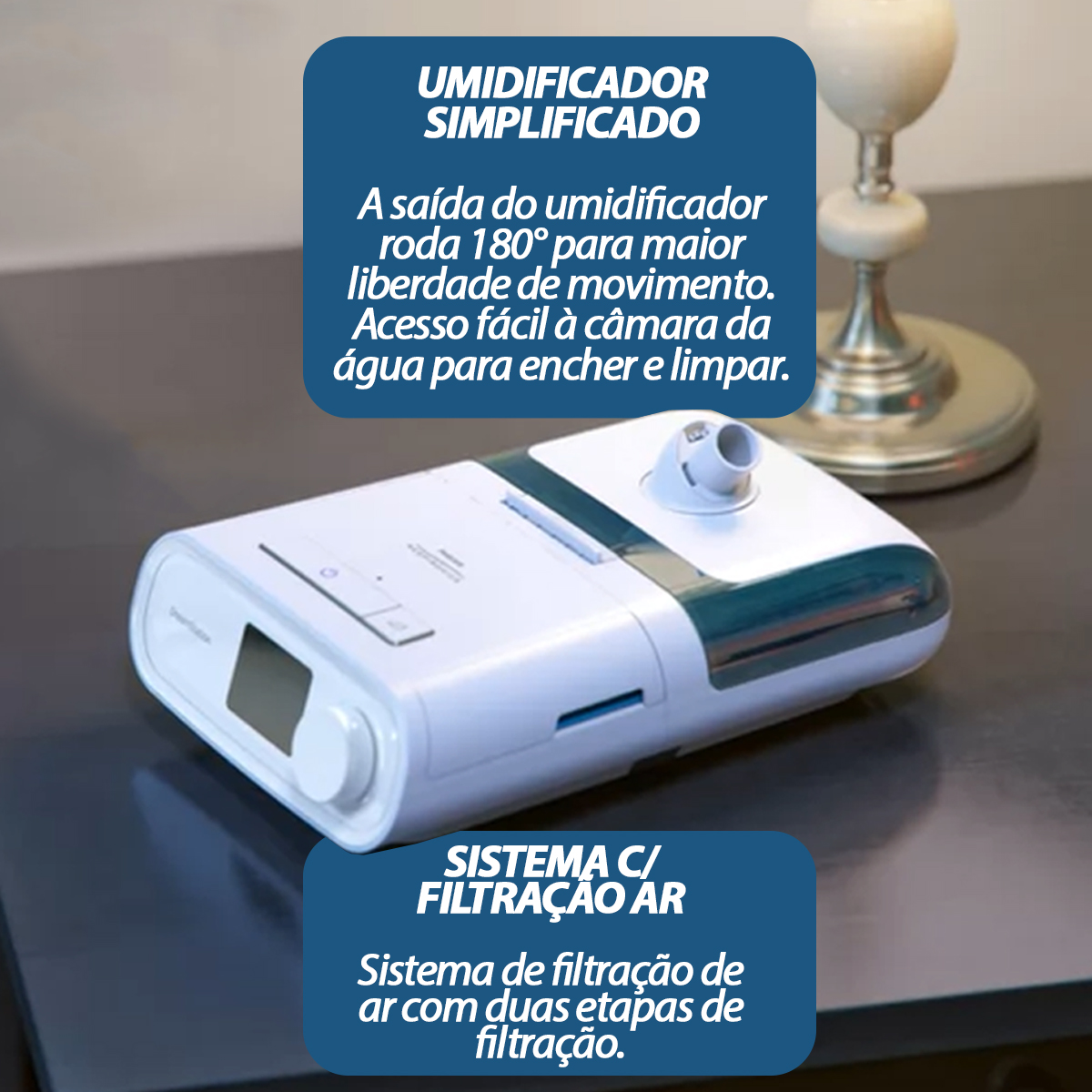 Cpap Automático Dreamstation Philips Respironics Com Umidificador e Modem Wi-fi