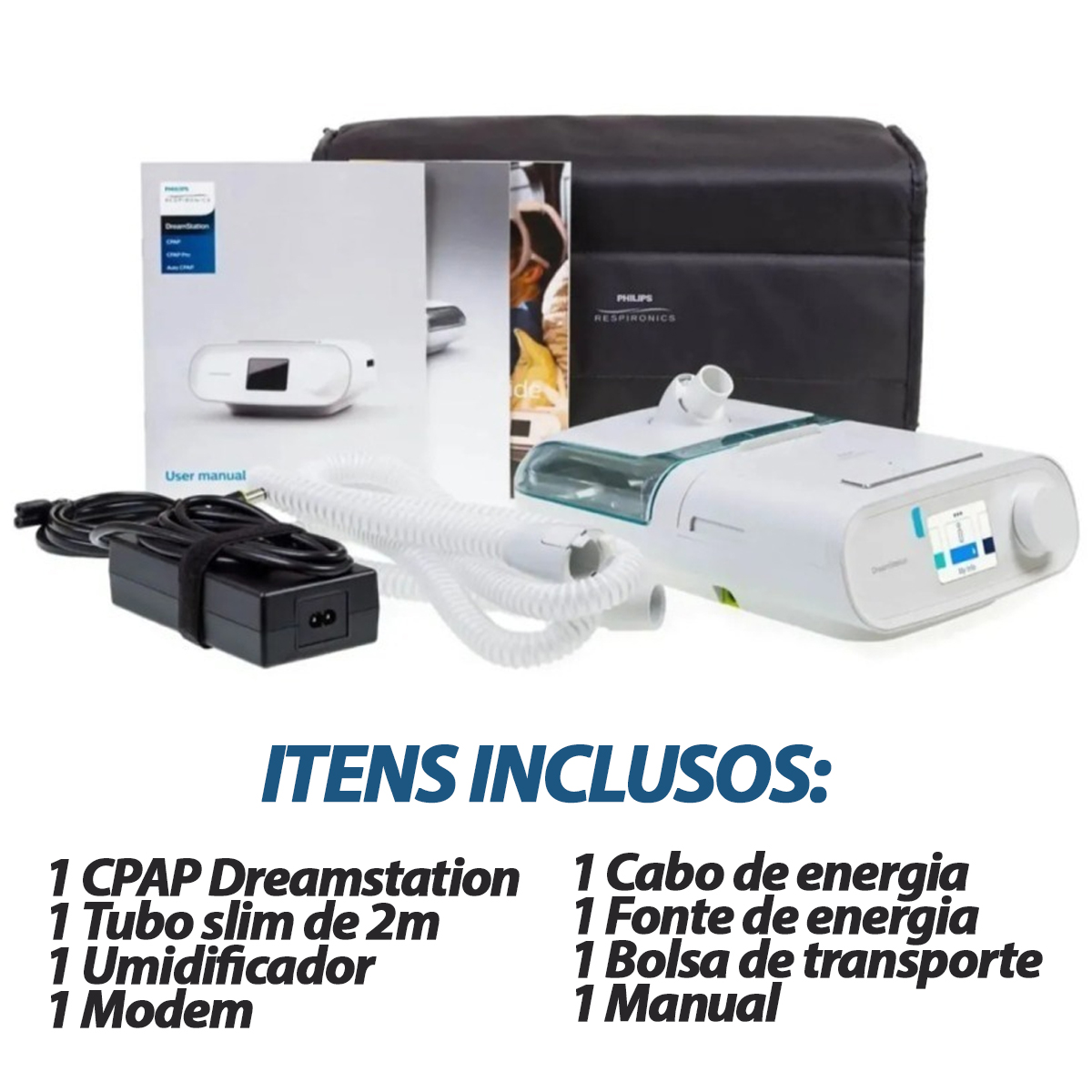 Cpap Automático Dreamstation Philips Respironics Com Umidificador e Modem Wi-fi